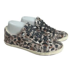 Taos Women STAR Animal Safari Print Canvas Fashion Sneakers Size  7.5 Grey Brown